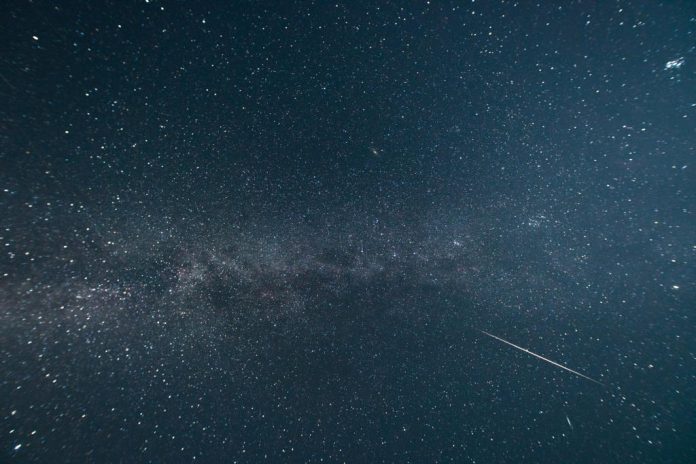 Milky way in the night starry sky