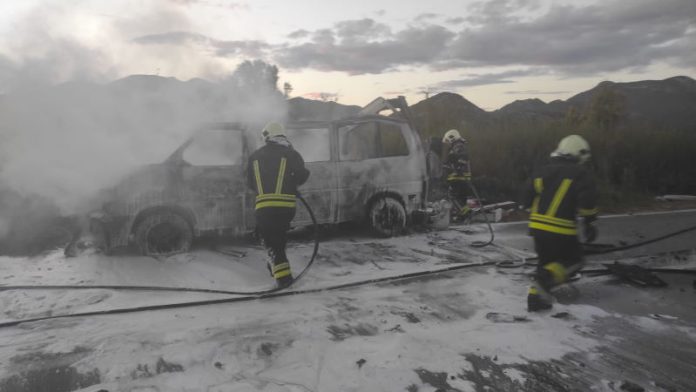 pozar auto nesreća skretanje usce 21-8-22