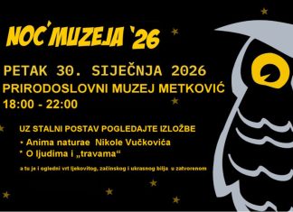 NAJAVA! “Noć muzeja 2026.” u Prirodoslovnom muzeju Metković