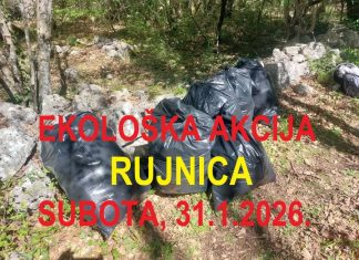 NAJAVA! U subotu će biti akcija čišćenja Rujnice, pridružite se!