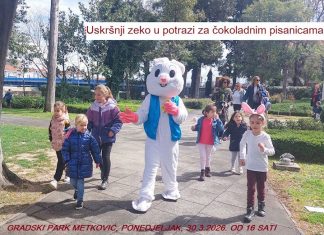 NAJAVA! Uskršnji zeko u potrazi za čokoladnim pisanicama u Gradskom parku