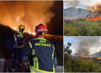Požar u zaštićenom rezervatu Orepak u Dolini Neretve: “Dežurat ćemo cijelu noć”