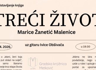 NAJAVA! Predstavljanje knjige “Treći život” Marice Žanetić Malenice u Gradskoj knjižnici