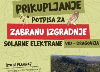 GI „Za zaštitu prirode Dragovije“ prikuplja potpisa za podršku zabrani izgradnje SE na Dragoviji