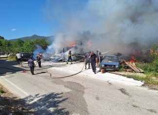 Požar na gospodarskom objektu u Momićima