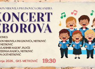 NAJAVA! Koncert zborova u ponedjeljak u GKS-u
