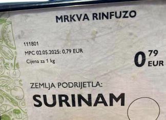 NEVJEROJATNO: Hrvatska uvozi mrkvu čak i iz Surinama!