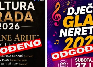 Obavijest o odgodi događaja: “Operne arije” solista HNK Split i “Dječji Glas Neretve”