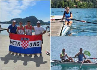 Veslači Neretvanskog gusara osvojili medalje u Vrlici, Roko Mijić i Nika Cetina briljirali na Bledu