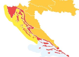 DHMZ izdao crveno upozorenje: Od sredine dana promjena vremena praćena kišom, grmljavinom