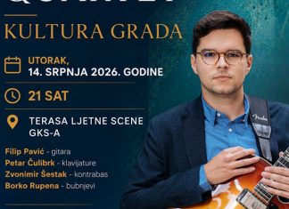 NAJAVA! Koncert Filip Pavić Quarteta večeras na terasi Ljetne scene GKS-a