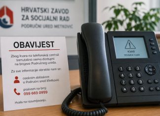 HZSR – Područni ured Metković: Zbog kvara na centrali privremeni broj za korisnike