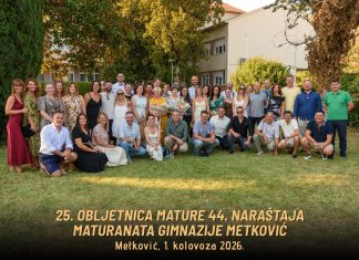 Proslavili 25 godina mature: Okupio se 44. naraštaj Gimnazije Metković